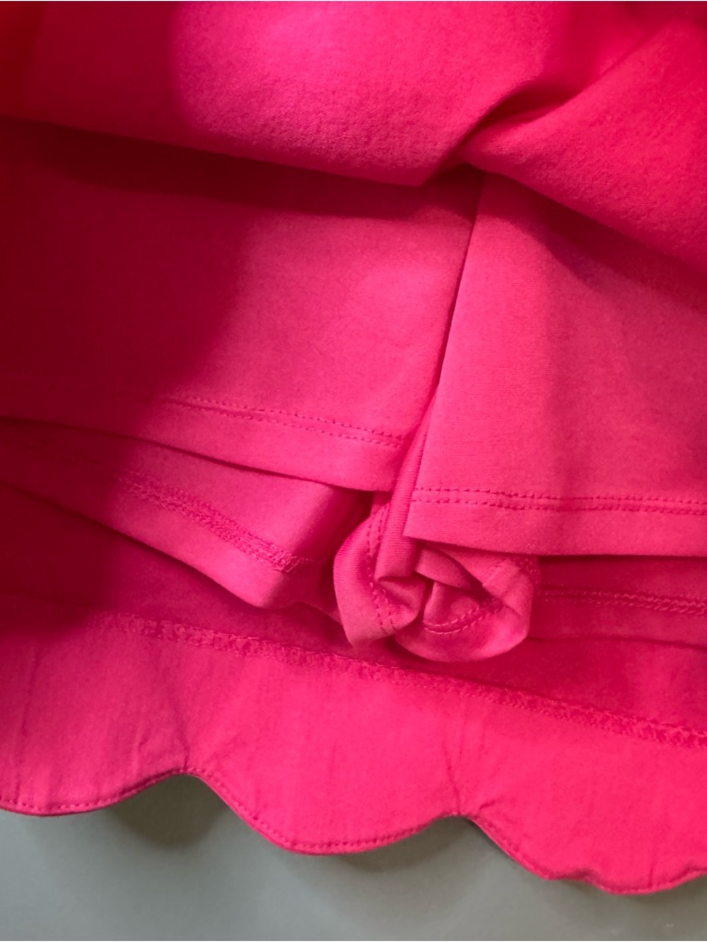 Zac & Rachel Fandango Pink Scallop Stretch Knit Skort Skirt. Size 16 - Picture 6 of 8